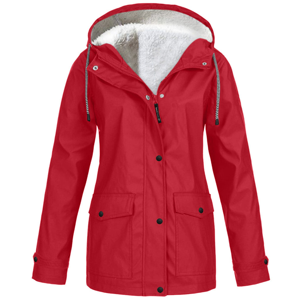 Ladies Autumn And Winter  Jacket Outdoor Waterproof Hoodie Long Coat Waterproof Overcoat For Winter Outdoor