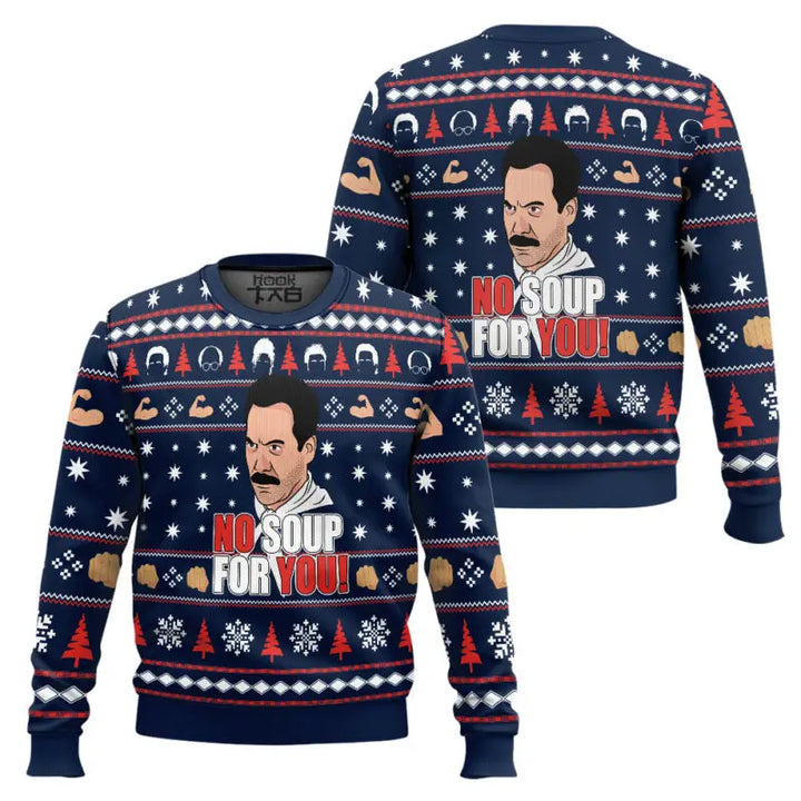 Serenity Now Seinfeld Ugly Christmas Sweater Funny Xmas Party Wear Novelty Holiday Pullover Plus Size Christmas Jumper Gifts