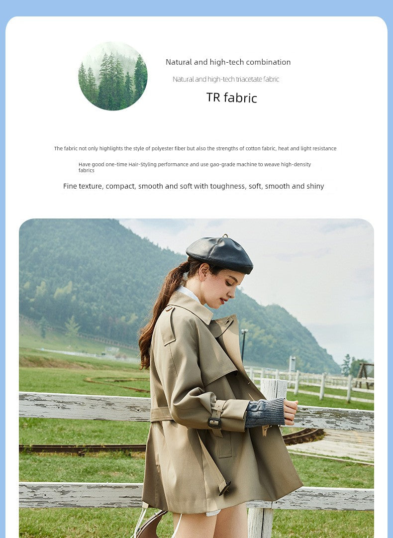 Dfvf Yi Element Mid Length Long Length Trench Coat for Women 2023 Spring & Fall New Arrival Fancy Small Elegant Trench Coat Outwear Women