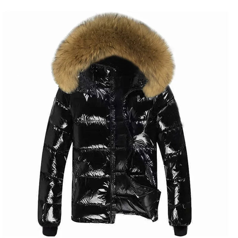 Autumn Jacket for Woman 2024 New Fashion Coat Female Glossy Waterproof Winter Hooded Jacket Plus Size 6XL Down Parkas Snow Wear