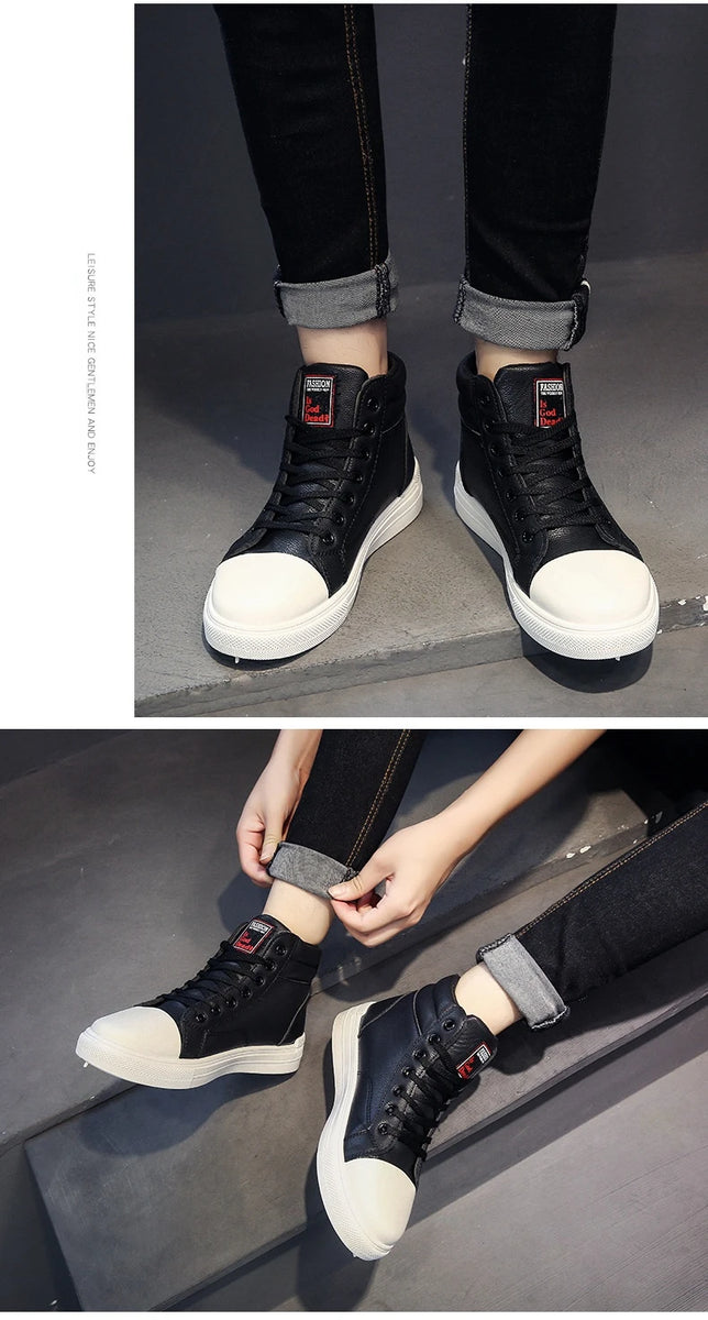 High-Top Casual Shoes for Men Non-Slip Student Male Sneakers New Winter Footwear