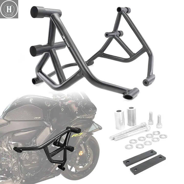 For Yamaha YZF-R7 2021-2022 2023 2024 2025 YZF R7 Motorcycle Engine Highway Guard Crash Bar  Stunt Cage Bumper Frame Protector HALALZEN