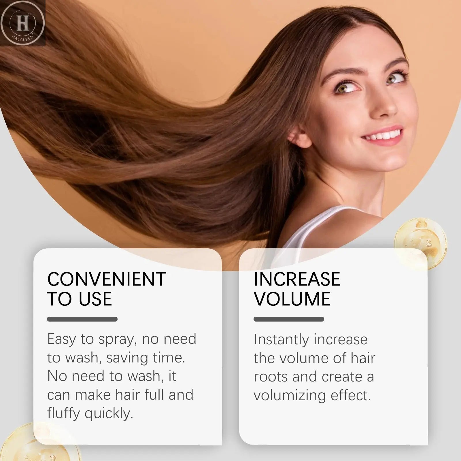 Dry Shampoo Spray Instant Volume Boost Oil Control No Water Needed Portable Clean Hair Fluffy and Shiny Hair Care Shampoo Spray HALALZEN