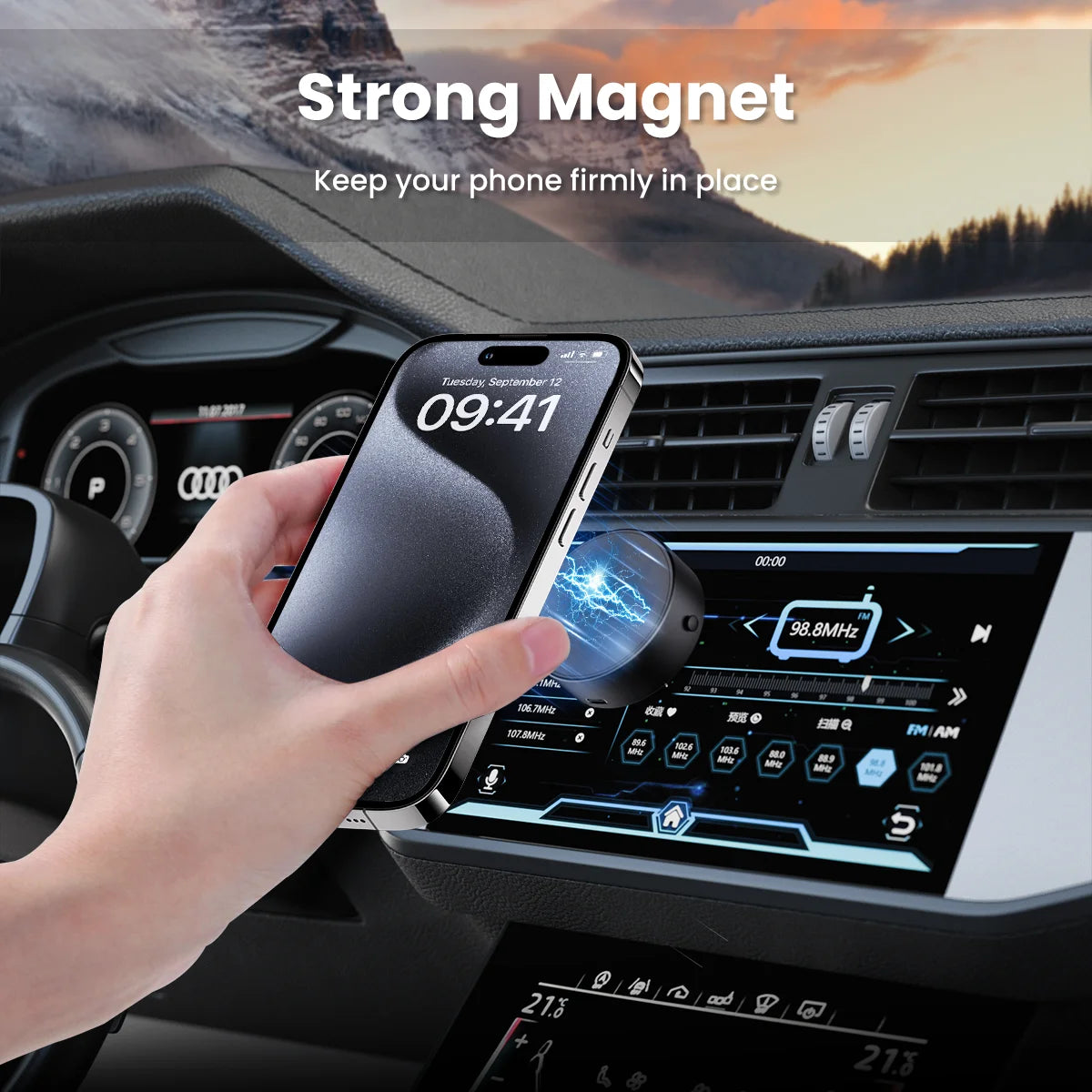 2025 Vacuum Magnetic Car Phone Suction Cup Kitchen Gym Bath Mount For Iphone 16 15 14 13 12 Pro Max Samsung S25