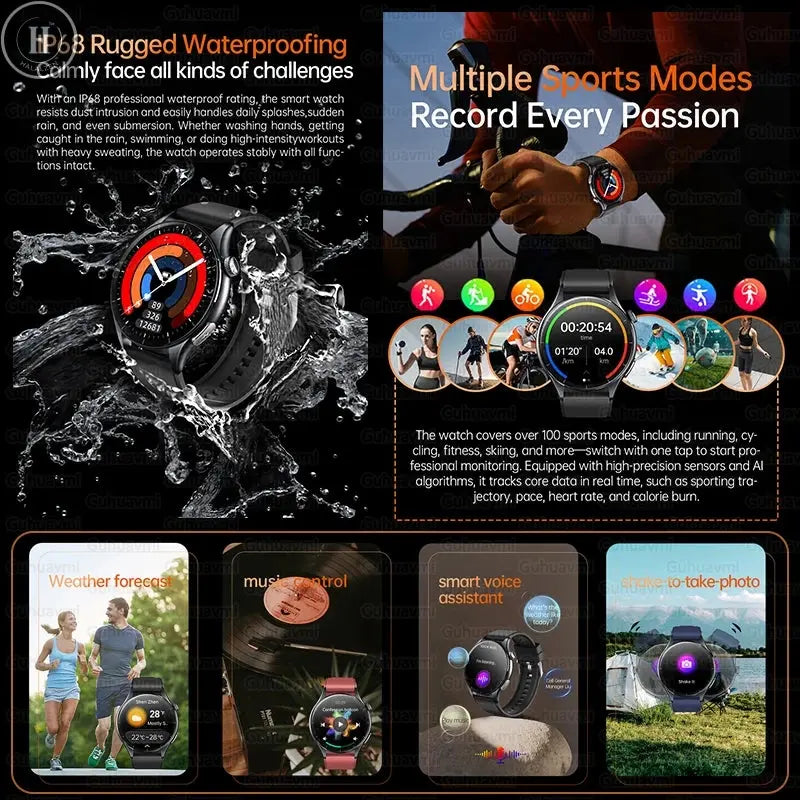 For XIAOMI 2025 New ECG+PPG Smartwatch Precise Uric Acid Blood Lipids Pressure Body Analysis Smart Watch Men BT Call NFC Watches HALALZEN