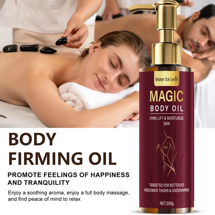 Magic Luxury Body Oil - Moisturizing and Firming Massage Oil Suitable for Skin Types, Non-Greasy, Quick Absorption, Rich in Hyaluronic Acid, Ideal for Gifts