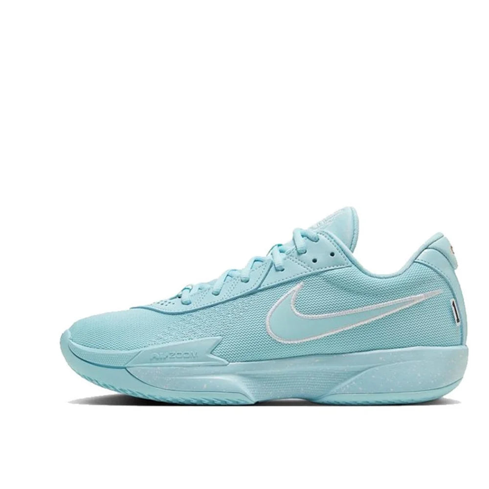 Nike Air Zoom G.T. Cut Academy Men's Low Top Basketball Shoes Comfortable Shock Absorbing Athletic Shoes Gray and White Colorway