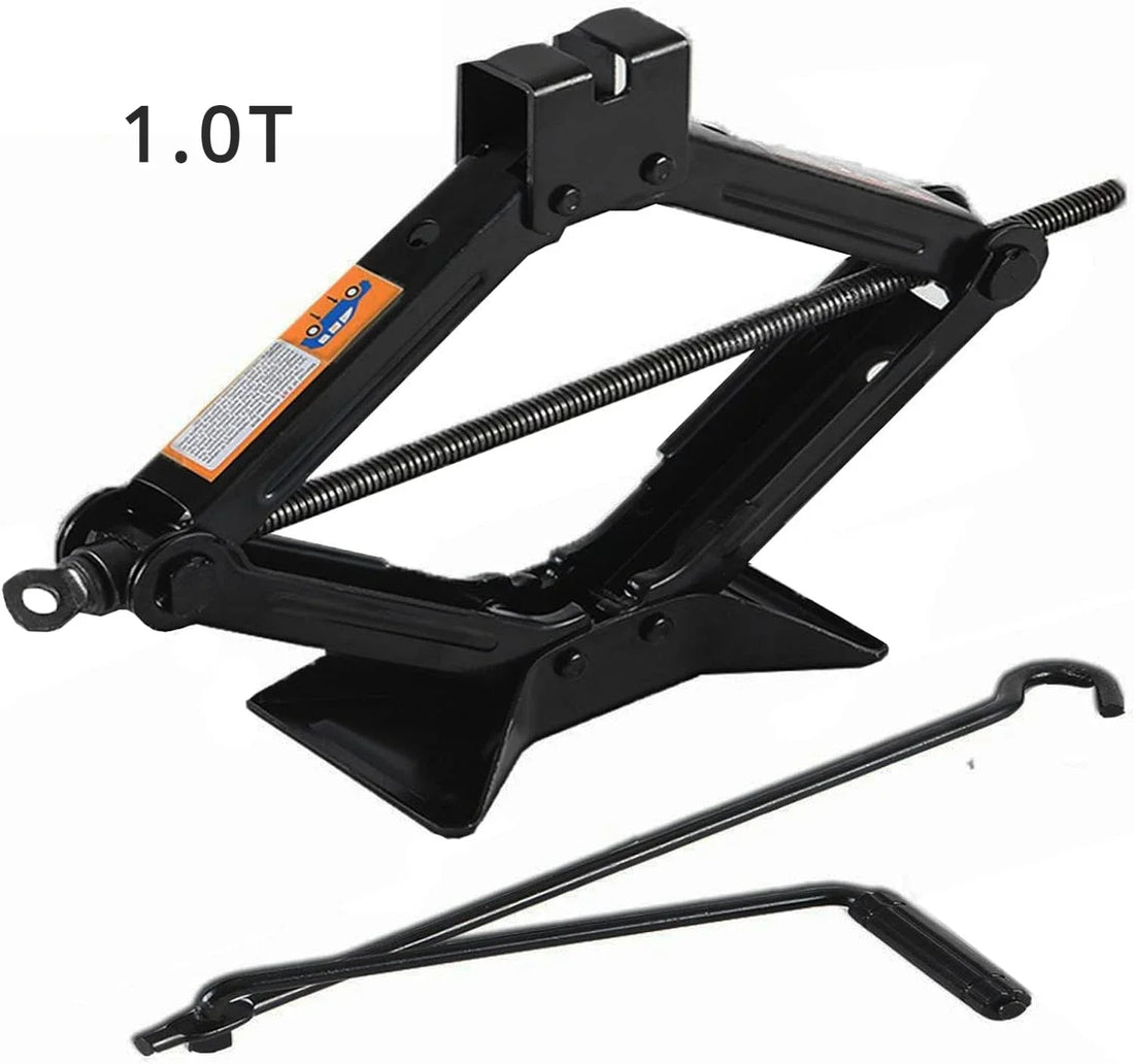 Car Jack 0.8T/1T/2T Portable Scissor Jack Labor Saving Hand Cranked For Tire Replacement Vehicle Repair Car SUV Van Repair Tool