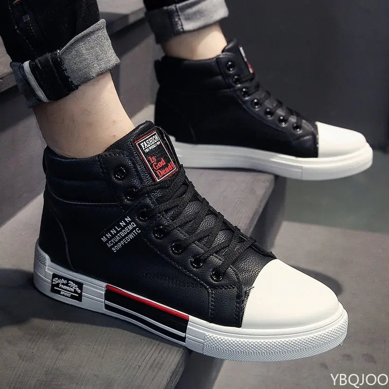 High-Top Casual Shoes for Men Non-Slip Student Male Sneakers New Winter Footwear