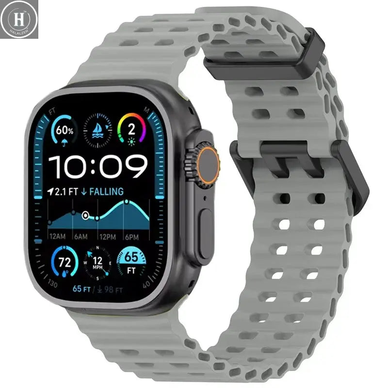 Ocean Strap For Apple Watch Band Ultra 3/2 49mm Series 11 10 46mm Sports Bracelet Wristband iWatch 9 8 7 6 5 SE 45mm 44mm Correa HALALZEN