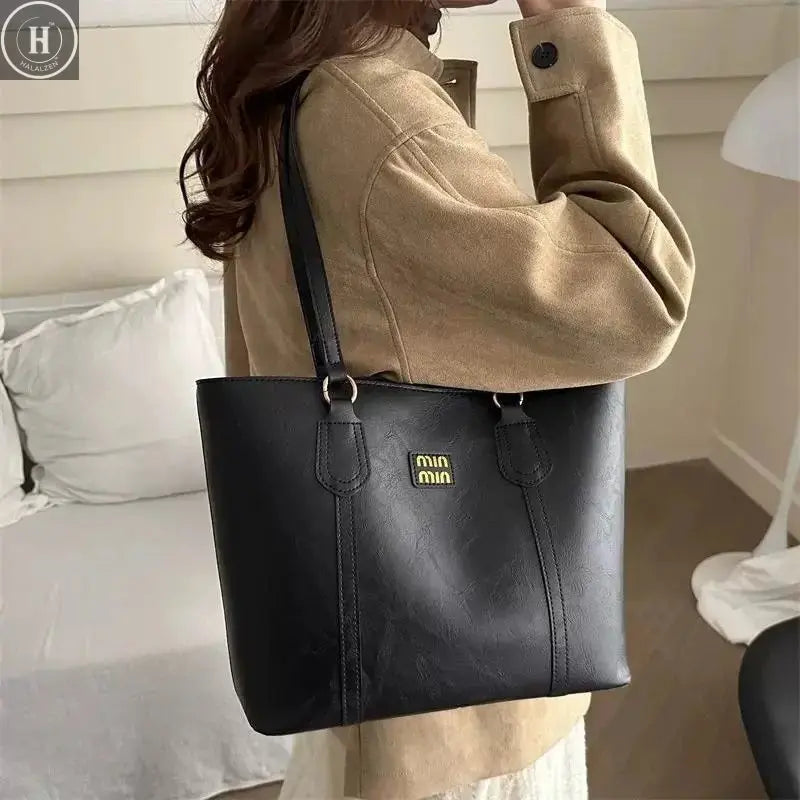 Designer style bag - 2026 best-selling high-quality vintage oil wax leather large bag, fashionable crossbody backpack, tote bag HALALZEN