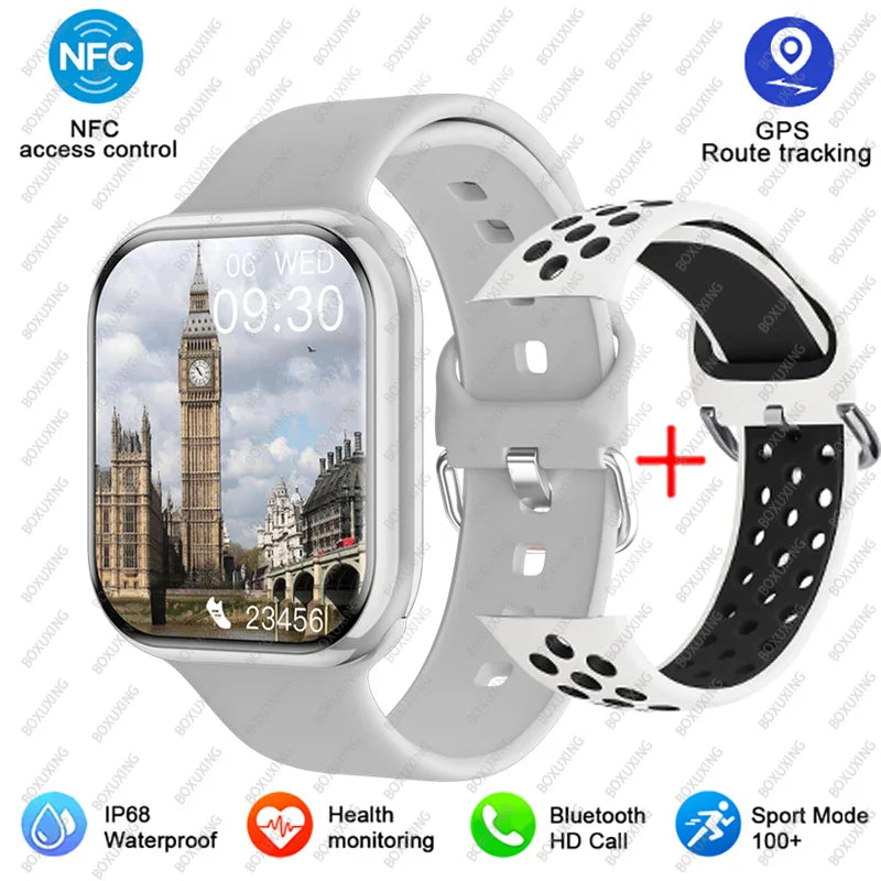 New AMOLED 2.05" HD Screen Smart Watch Women Series 9 Custom Dial 500+ Wireless Charging Men Smartwatch For Apple Watch IW9 IW10