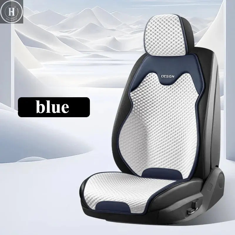 Universal Ice Silk Car Seat Cushion Breathable Seat Cover Sweat Absorption Cool Cushion Universal Split Single Sitting Rear Set HALALZEN