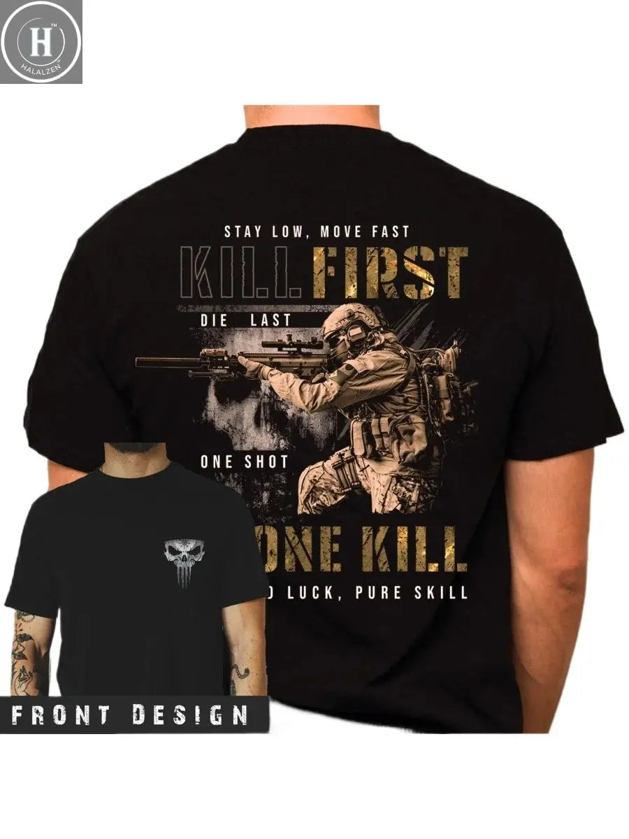 Stay Low Move Fast. Military Sniper T-Shirt New 100% Cotton O-Neck Short Sleeve Summer Casual Mens T-shirt Size S-3XL HALALZEN