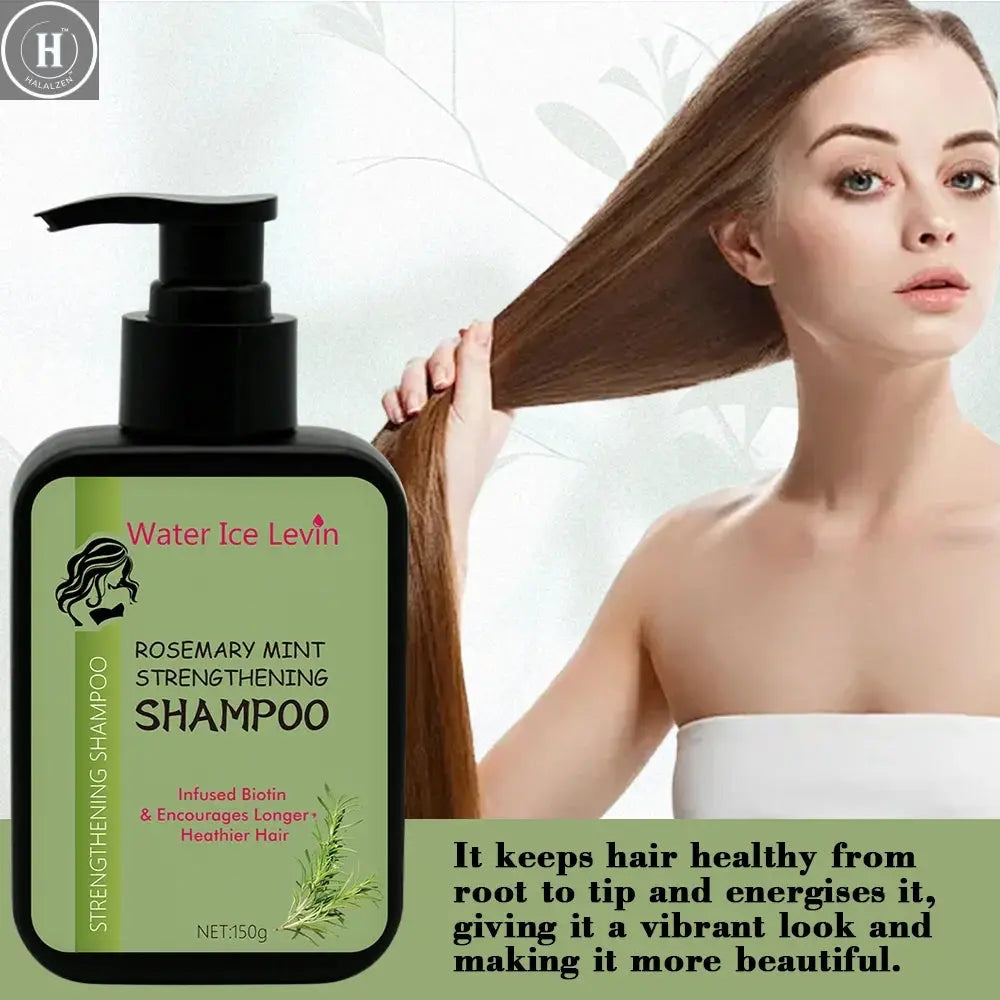 Rosemary Shampoo Hair Growth Deep Cleansing Scalp Care Oil Control Strengthening Hair Root Shampoo 150ml HALALZEN