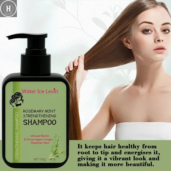 Rosemary Shampoo Hair Growth Deep Cleansing Scalp Care Oil Control Strengthening Hair Root Shampoo 150ml HALALZEN
