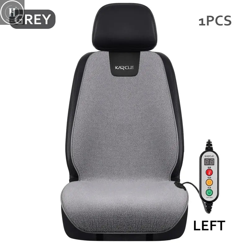 Heated Car Seat Cover Fleece Graphene Fast Car Seat Heater 12/24V Warm Plush Seat Protector Car Heating Mat Winter Seat Cushion HALALZEN