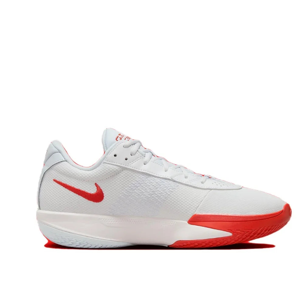 Nike Air Zoom G.T. Cut Academy Men's Low Top Basketball Shoes Comfortable Shock Absorbing Athletic Shoes Gray and White Colorway