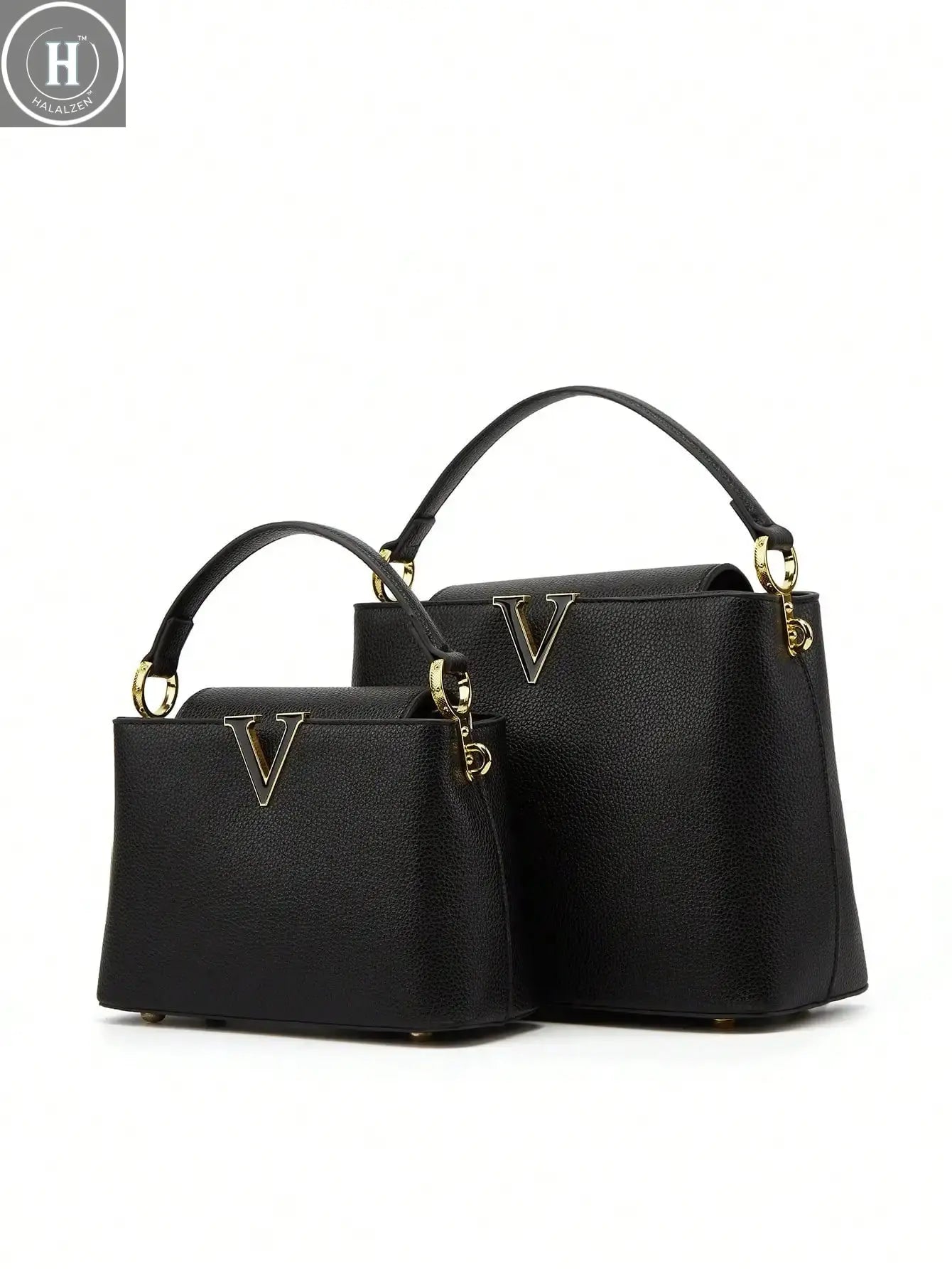 A fashionable crossbody bag with detachable shoulder straps and pebble-patterned leather for ladies HALALZEN