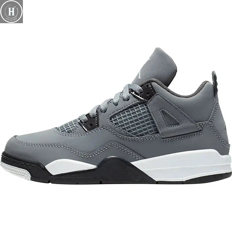 Nike genuine AIR JORDAN 4 RETRO (PS) replica children's sports shoes BQ7669-007 HALALZEN
