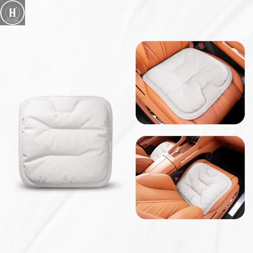 Non-slip Car Leather Cushion Soft Good Breathability Ventilated Four-season Cushion Universal Cotton Auto Seat Cushion Travel HALALZEN
