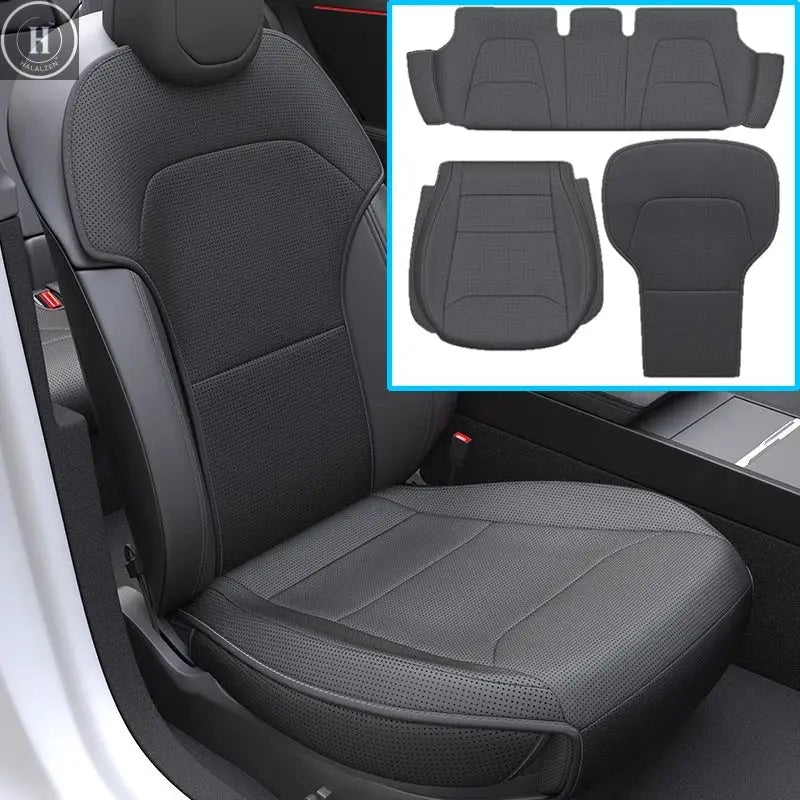 Car Seat Cover Cushion For Tesla Model Y Juniper 2025 Full Car Seat Cushion+Backrest Seat Cushion Car Interior Accessories HALALZEN