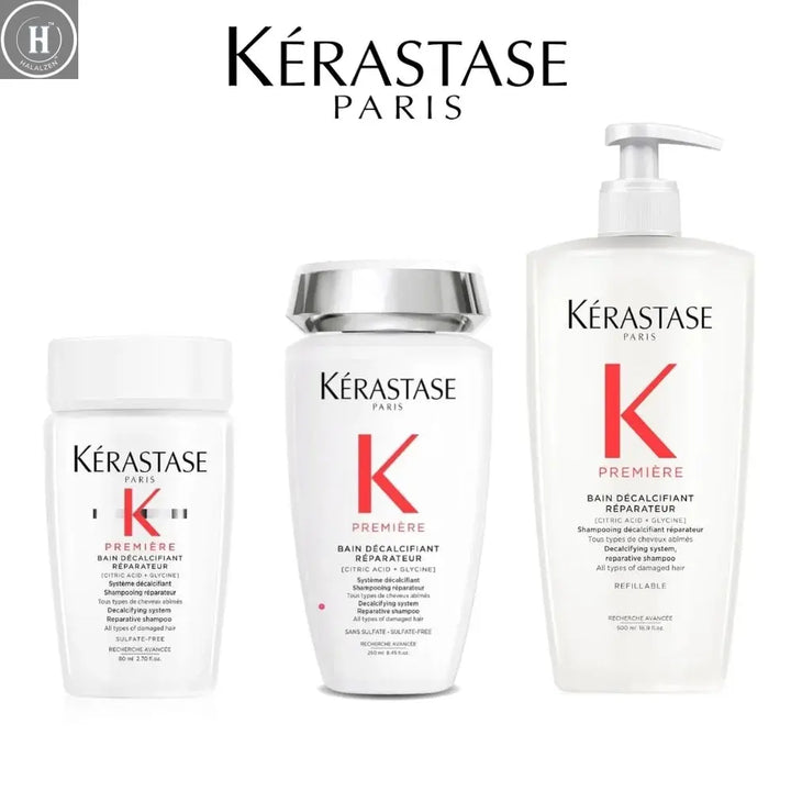 Kerastase Premiere Sulfate-Free Hair Repair Shampoo 80ml/250ml/500ml,  For All Damaged Hair Types, Strengthens & Smoothes HALALZEN