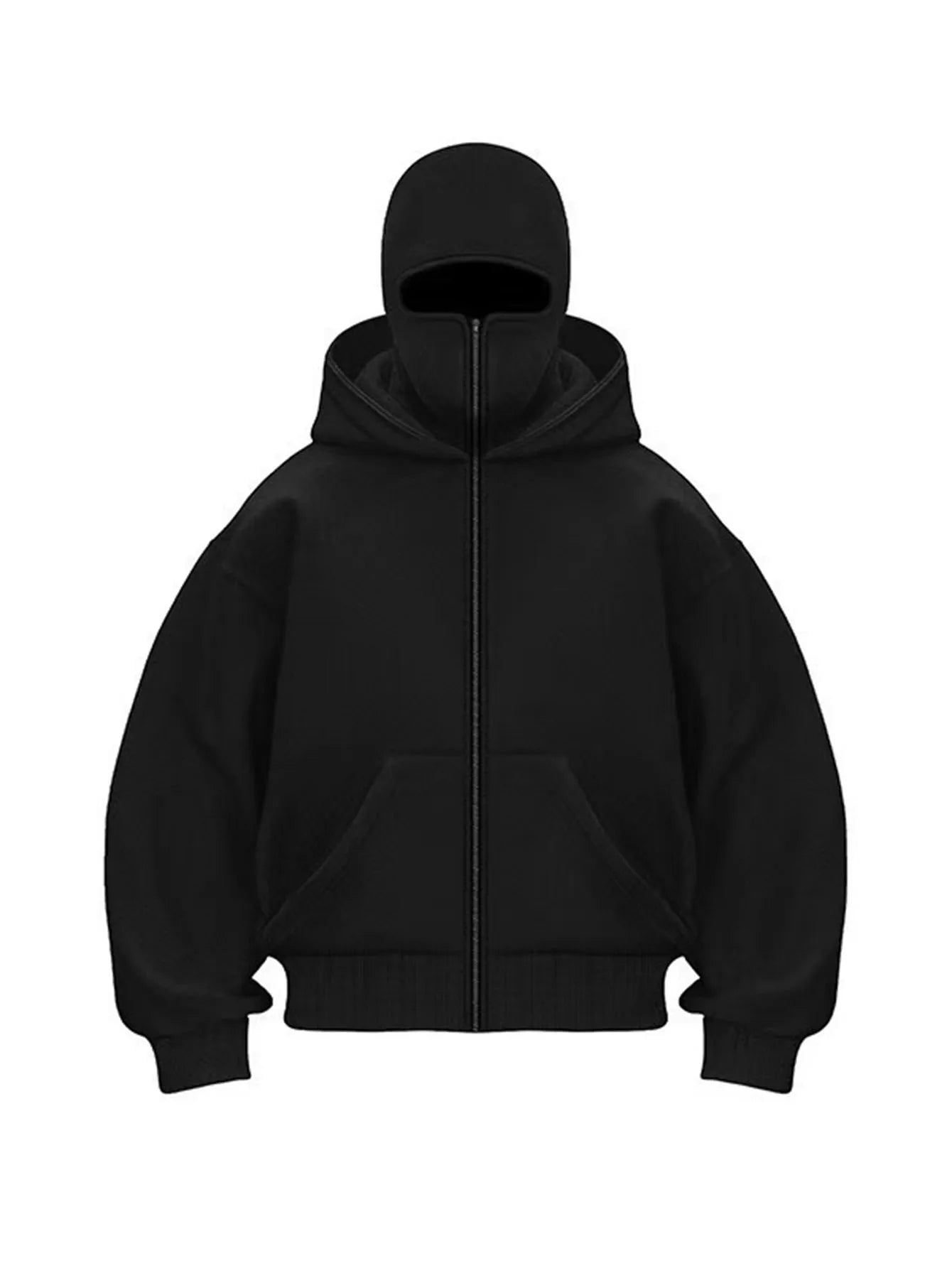 Ins Trendy Brand Double Hat Hooded Hoodie Jacket Men's and Women's Same Style Loose Zipper Couple