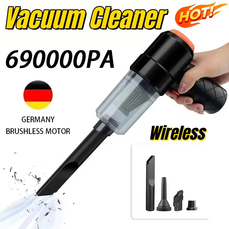 New 690000Pa Wireless Car Vacuum Cleaner 120W 1200mah High-power Vacuum Cordless Handheld Auto Portabale Vacuum Cleaner 2026