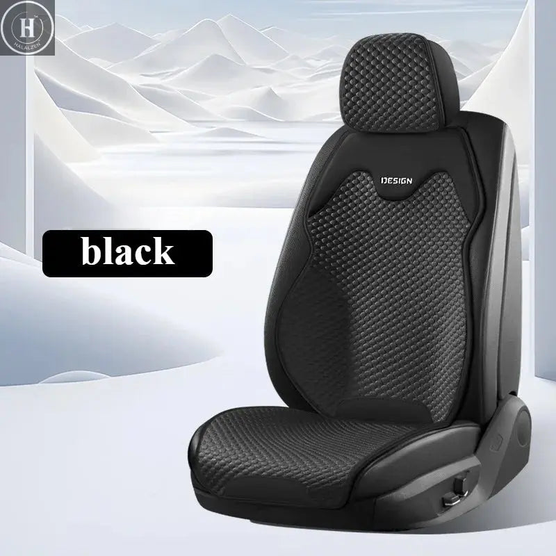 Universal Ice Silk Car Seat Cushion Breathable Seat Cover Sweat Absorption Cool Cushion Universal Split Single Sitting Rear Set HALALZEN