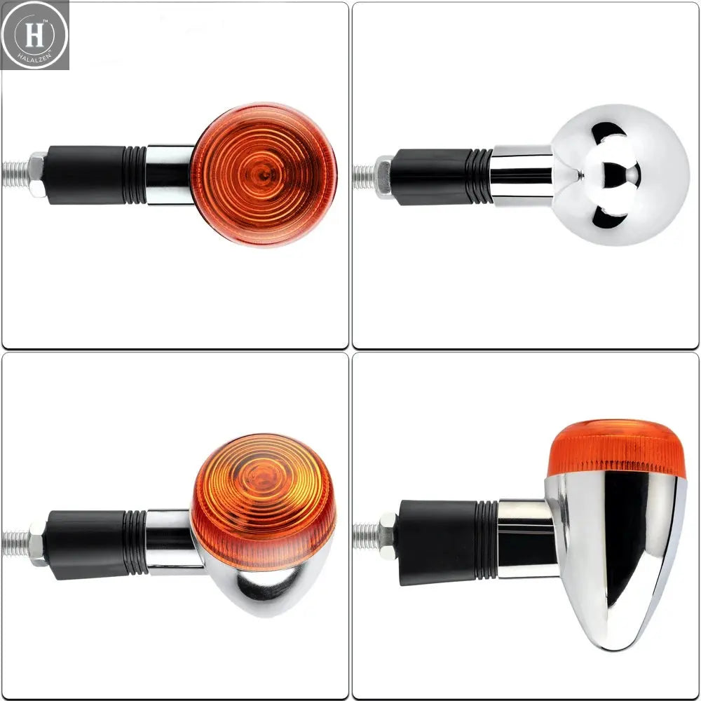 M10 Motorcycle Turn Signal Light 12V Side Direction Indicator Lamp For Honda Scooter Cruiser Cafe Racer Retro Turn Signal Lights HALALZEN