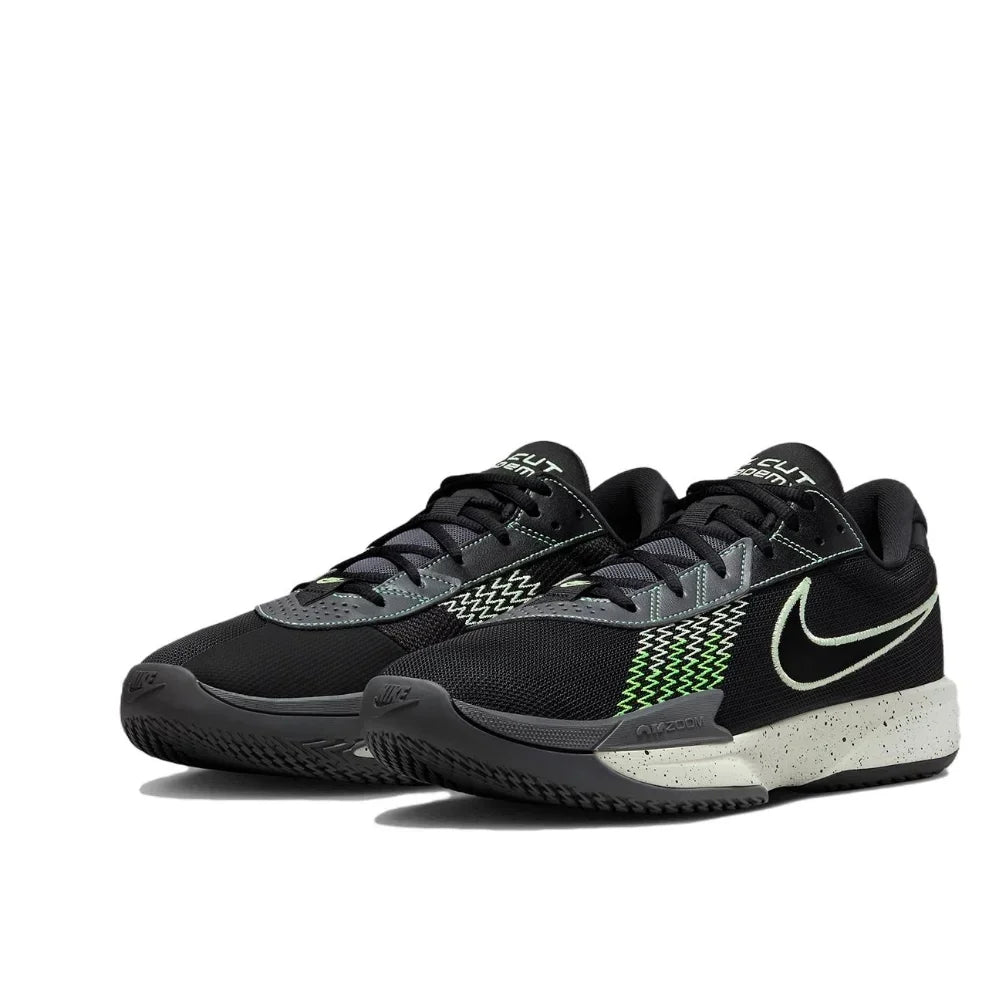 Nike Air Zoom G.T. Cut Academy Men's Low Top Basketball Shoes Comfortable Shock Absorbing Athletic Shoes Gray and White Colorway