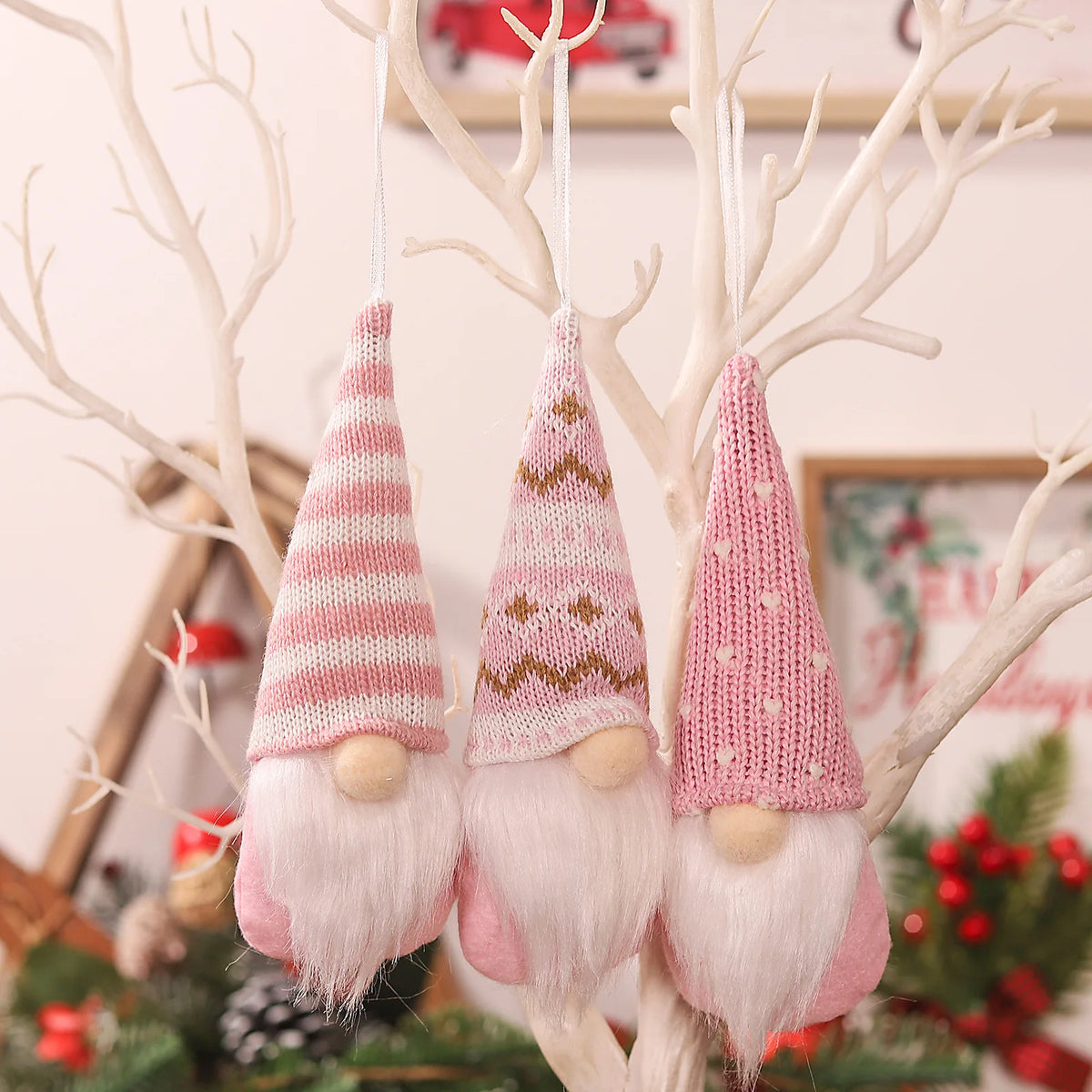 3pc Faceless Doll Knitted Hat Gnome Doll Gifts Xmas Merry Christmas Decorations For Home Dwarf Rudolph Doll New Year navidad