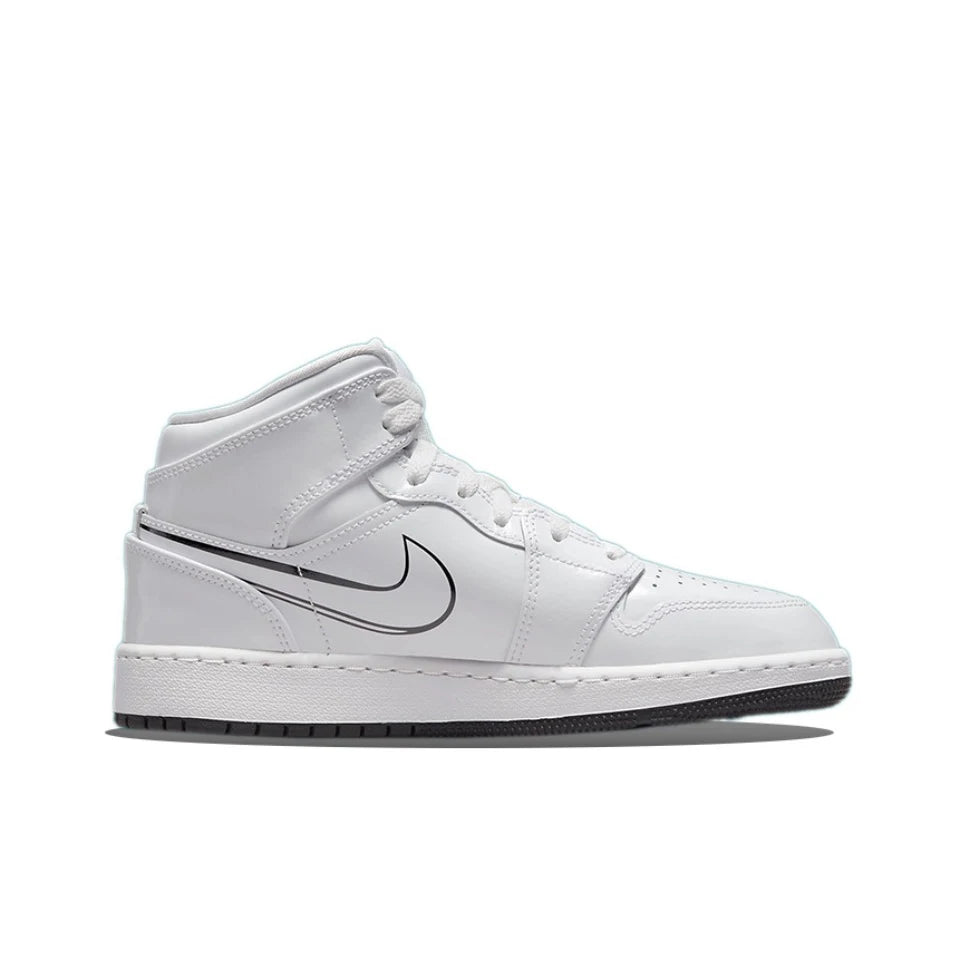 Original Air Jordan 1 Mid 'Oreo' GS Size For Women Classic Retro Basketball Sneakers Shoes