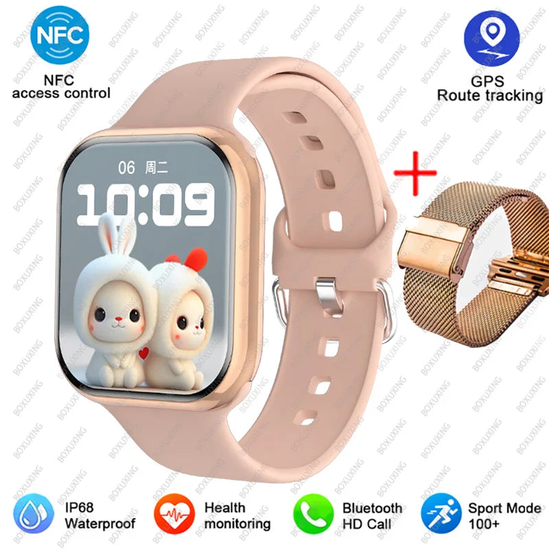 New AMOLED 2.05" HD Screen Smart Watch Women Series 9 Custom Dial 500+ Wireless Charging Men Smartwatch For Apple Watch IW9 IW10