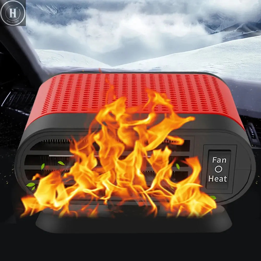 12/24V Portable Car Heater 360 Rotating Car Electric Heater Fan 1200W Windscreen Defroster Demister Auto Windshield Defroster HALALZEN