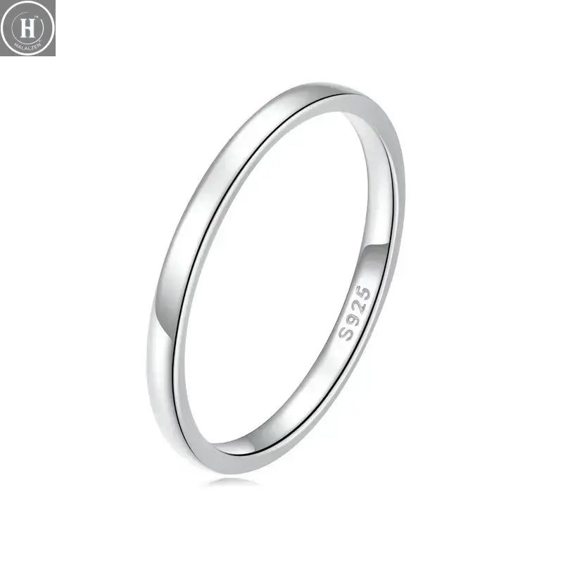 WOSTU European 925 Sterling Silver Simple Rings For Women Wedding Engagement Heart Rings With Zircon Original Female Jewelry HALALZEN