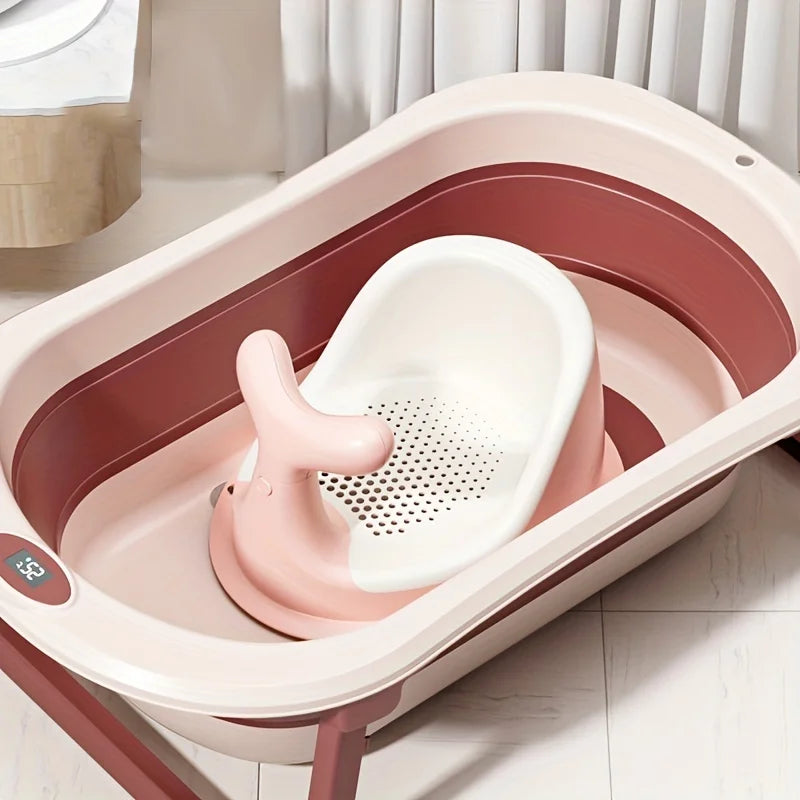 Real-time Temperature Silicone Baby Take A Bath Bathtub