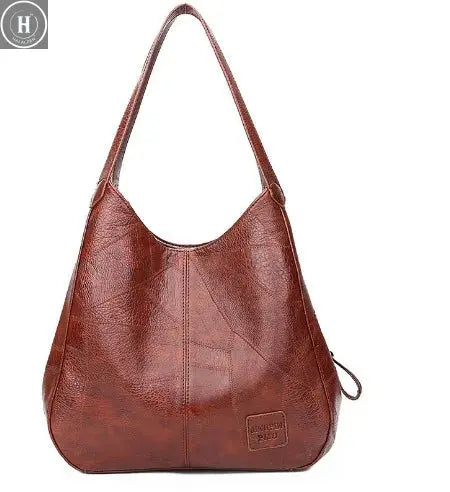 Cross-Border Women's Bag 2022 European and American Retro Soft Leather Shoulder Bag Women's Versatile Shoulder Bag Simple Hand-Held Tote Bag HALALZEN