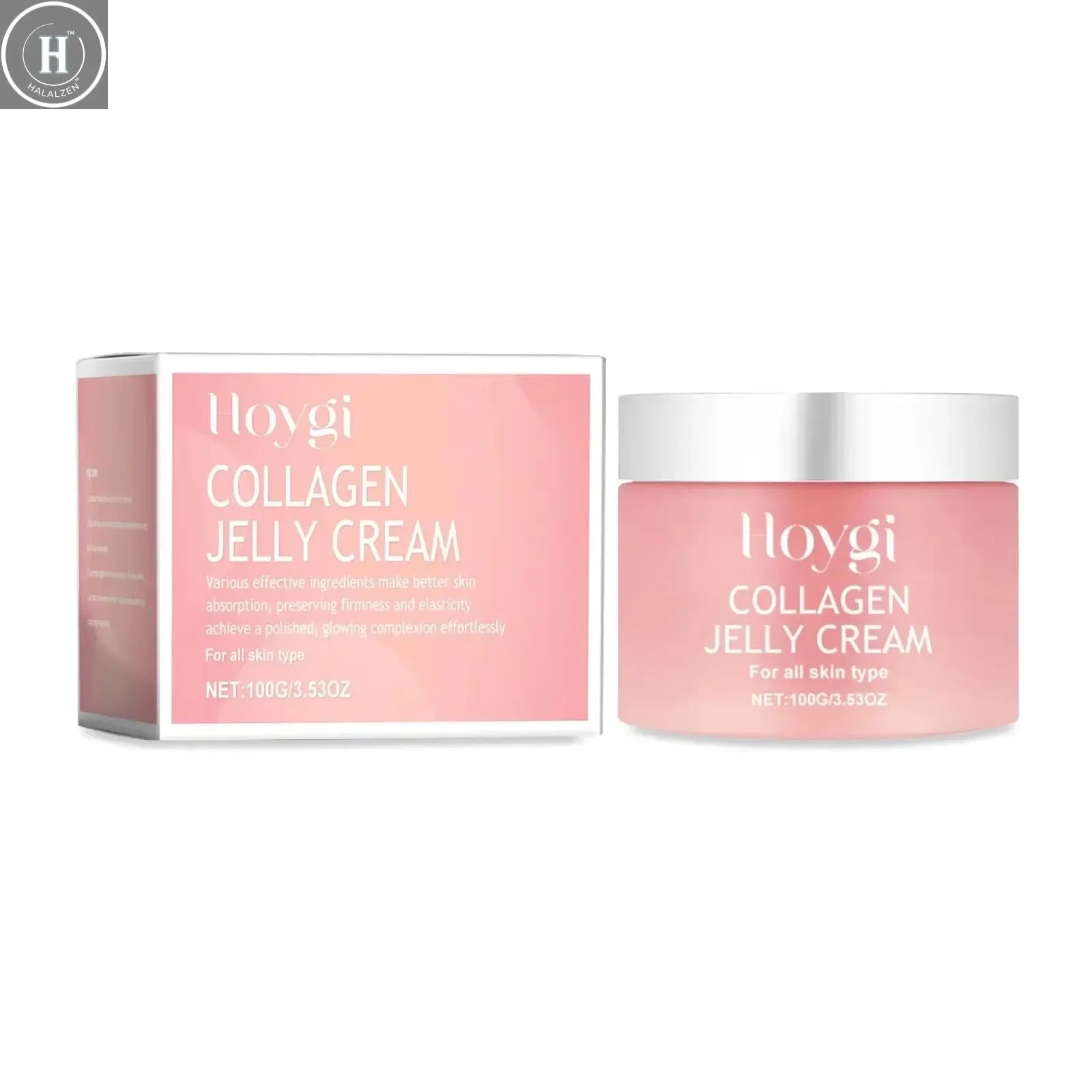 Collagen Jelly Cream Niacinamide Tightening Soothing Moisturizing Anti-Aging Firmness Hydration Skincare 100ml Face Gel HALALZEN