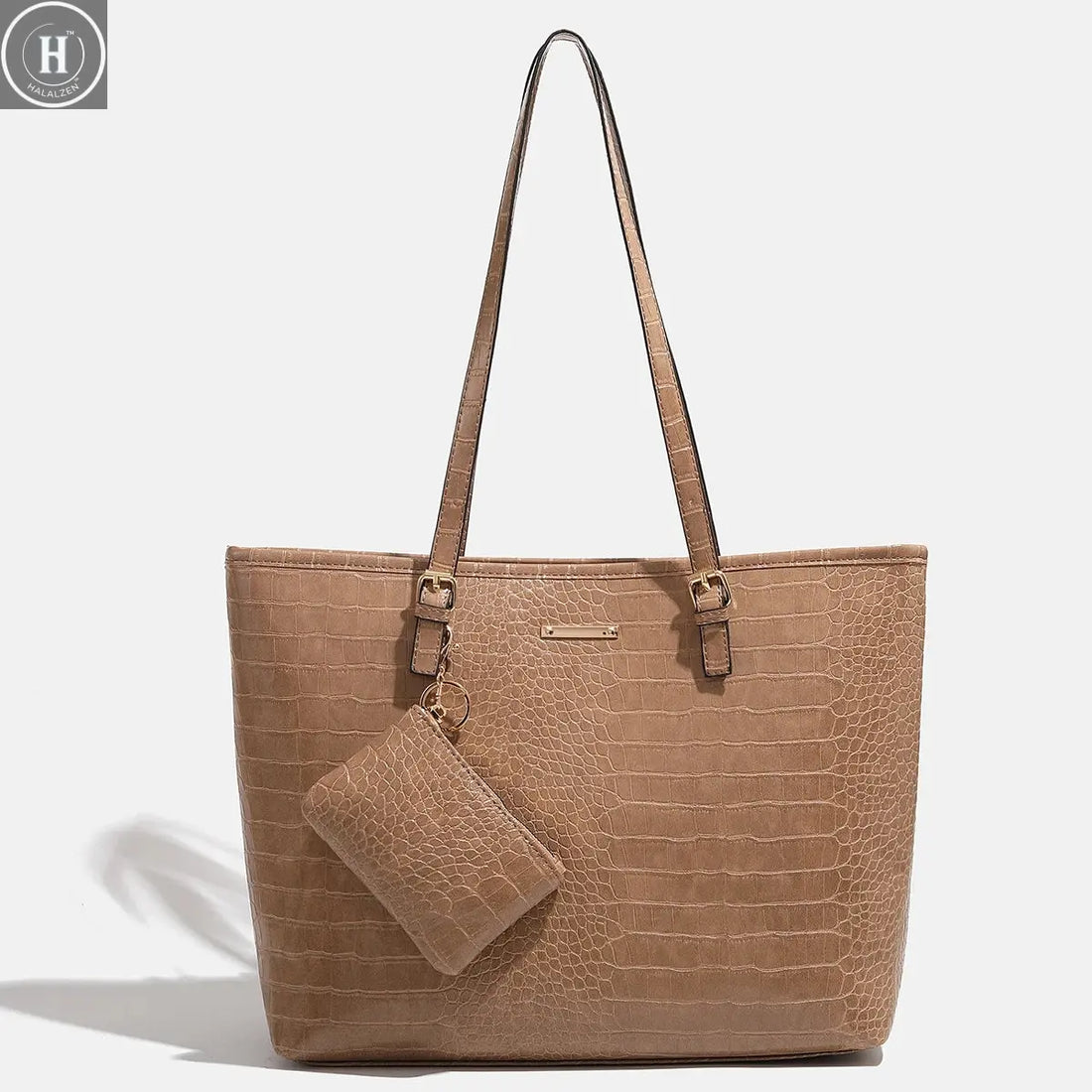 2024 Premium Handbag with Crocodile Pattern Commuting Shoulder Bag Large Capacity Tote Bag Fashion Women's Bag HALALZEN