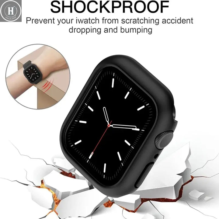 Case for Apple Watch 45mm 41mm 40mm 44mm 42mm 46mm Protective Cover Matte Hard PC Bumper Frame No Glass iWatch 10 SE 9 8 7 6 5 4 HALALZEN