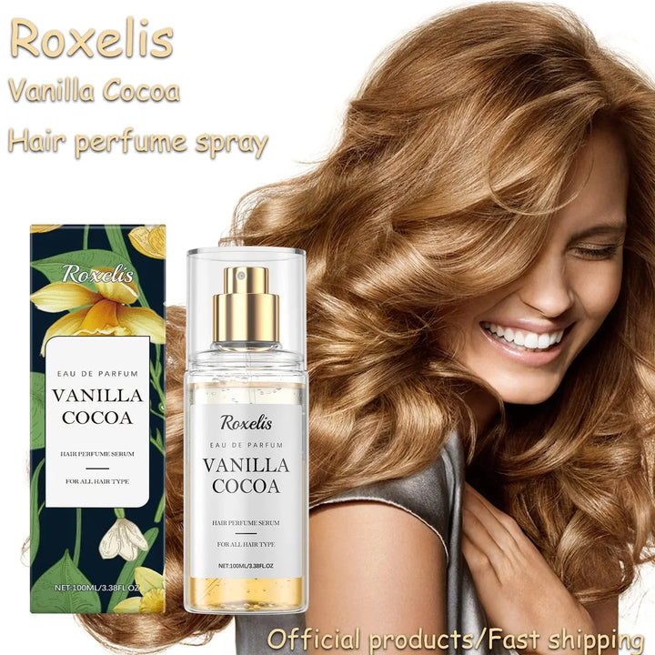 Roxelis Vanilla Cocoa Hair Care Perfume Spray Body Fragrance Spray Gives Out Fresh Fragrance and Adds Fragrance to the Hair HALALZEN