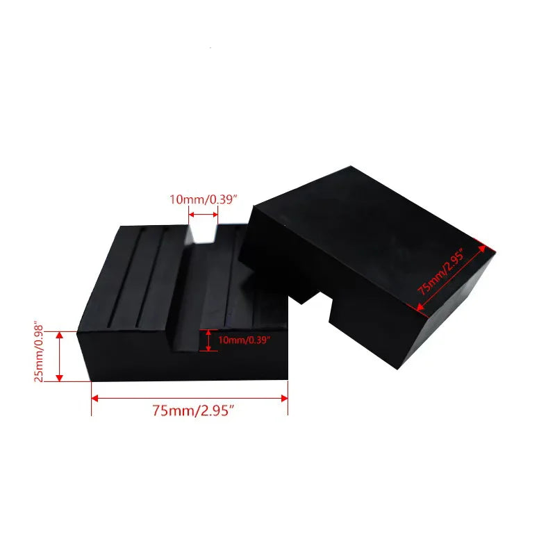 Universal Rubber Jack Pad Support Pinch Weld Slotted Floor Frame Rail Adapter Car Removal Repair Tool Rubber Block Floor Jack
