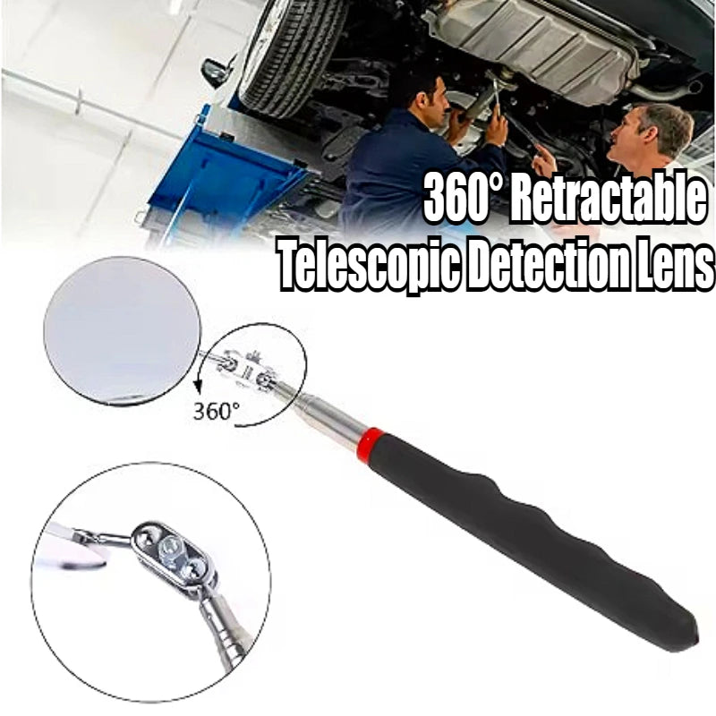 1-10PCS Inspection Mirror Car Telescopic Detection Lens Inspection Round Mirror Reflector Mirror 360 Repair Tool