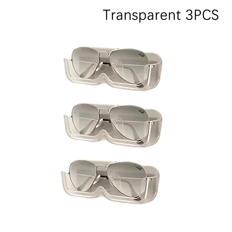 High End Glass Display Cabinet Glasses Storage Box Wall Mounted Perforated Free Sunglasses Storage Rack Sunglass Home Tidying