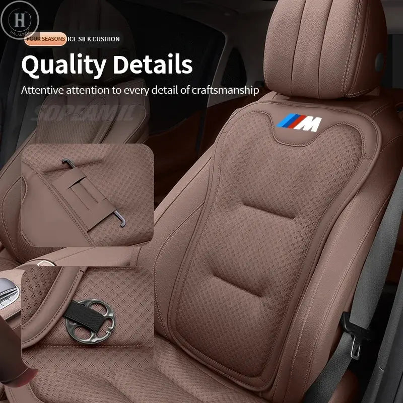 Car Seat Cushion Cover Breathable Ice Silk Seat Protector Pad BMW M M2 M3 M4 X1 X3 X5 X7 E39 E46 E60 E90 F10 F15 F20 F30 G20 G30 HALALZEN
