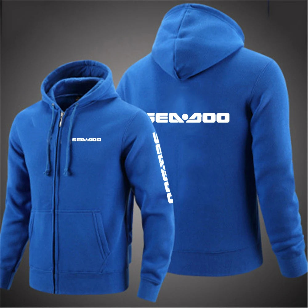 Sea Doo Seadoo Moto 2023 Men New Long Sleeves Cotton Solid Color Zipper Couples Hoodies Custom Sweatshirt Fashionable tops