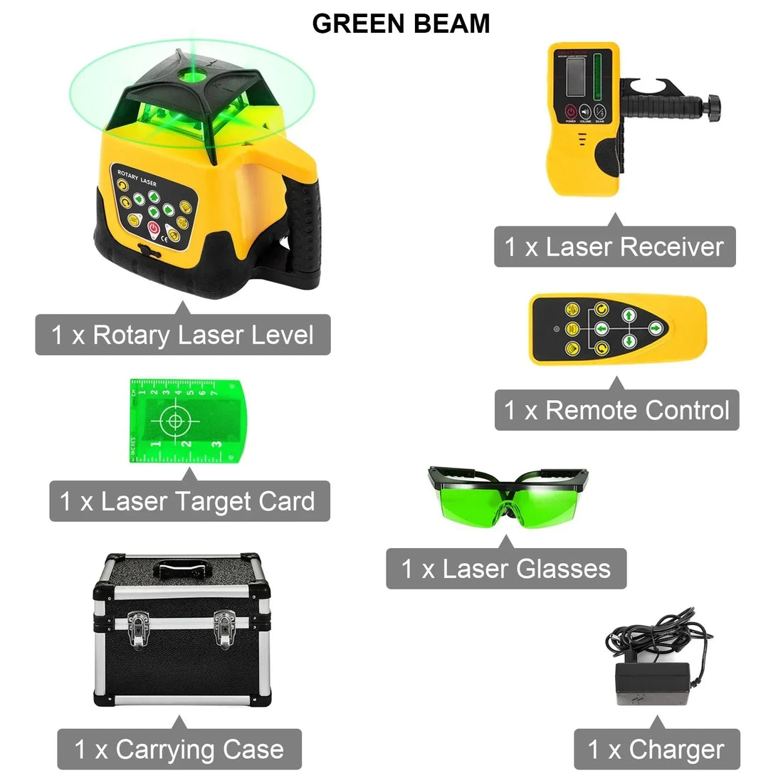 Automatic Rotary Laser Level 600m Red Green Self-Leveling Professional Powerful Vertical Horizontal Scanning Measurement Tools