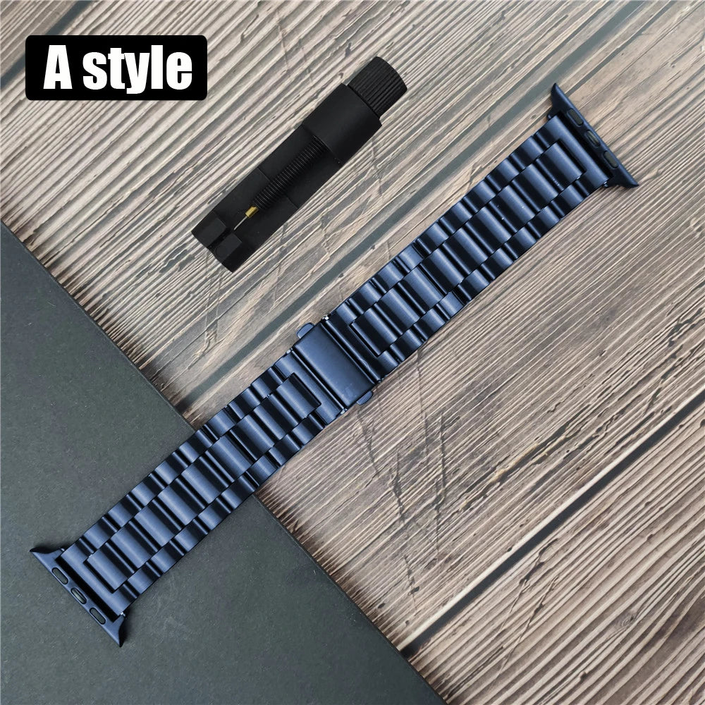 Classic stainless steel Correa for apple watch 10 46mm 42mm band Ultra 2 49mm 9 8 7 6 5 4 se 45mm 44mm 41mm 40mm 3 38mm strap